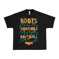 Black boots flannels bonfires football Urban Heavy Tee - CowGirlArtShop