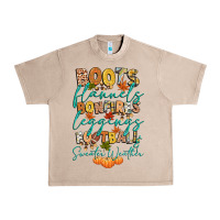 French Oak boots flannels bonfires football Urban Heavy Tee - CowGirlArtShop