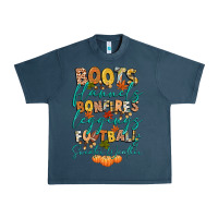 Midnight Navy boots flannels bonfires football Urban Heavy Tee - CowGirlArtShop