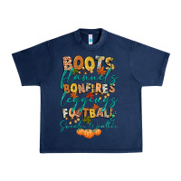 Navy boots flannels bonfires football Urban Heavy Tee - CowGirlArtShop