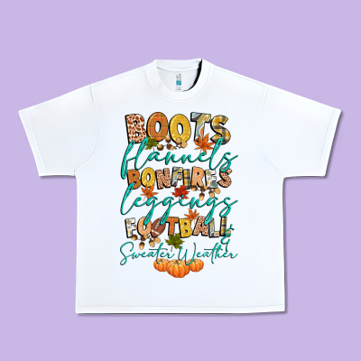 Boots Flannels Bonfires Football Urban Heavy Tee Designed By Cowgirlartshop