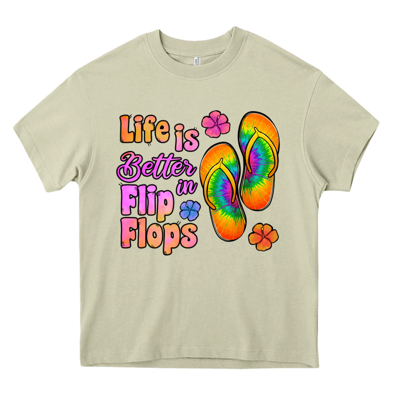 Life Is Better In Flip Flops Heavy Core Tee by Jasminsmagicworld | Teevron