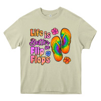 Mossy life is better in flip flops Heavy Core Tee - Jasminsmagicworld