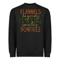 Black flannels hayrides pumpkins bonfires Heavyweight Sweatshirt - CowhideDigitalArt