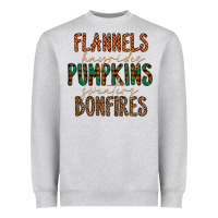 Heather Grey flannels hayrides pumpkins bonfires Heavyweight Sweatshirt - CowhideDigitalArt