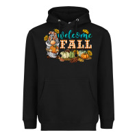 Black welcome fall gnome Heavyweight Hoodie - BarkalooDesign