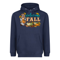 Navy welcome fall gnome Heavyweight Hoodie - BarkalooDesign