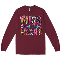 Burgundy miss steal your heart olivia Long Sleeve Tee - OliviaCreatesArt