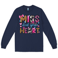 Navy miss steal your heart olivia Long Sleeve Tee - OliviaCreatesArt