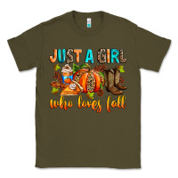 Army Green Just a girl who loves Fall Classic Tee - RanaPortraitStore