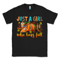 Black Just a girl who loves Fall Classic Tee - RanaPortraitStore