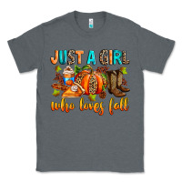 Charcoal Heather Just a girl who loves Fall Classic Tee - RanaPortraitStore