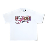 White valentine's day nurse Urban Heavy Tee - RanaPortraitStore