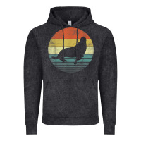 Vintage Black Seal Lover Gifts Retro Vintage Sea Lion Animal Silhouette Vintage Hoodie - trangStudio