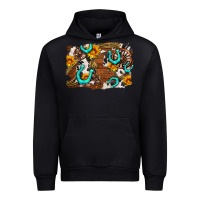 Black western cowhide horseshoe sunflower background Urban Hoodie - AdoDesignShop
