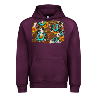 Mauve Wine western cowhide horseshoe sunflower background Urban Hoodie - AdoDesignShop