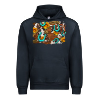 Navy western cowhide horseshoe sunflower background Urban Hoodie - AdoDesignShop