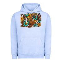 Pigment Grape Ice western cowhide horseshoe sunflower background Urban Hoodie - AdoDesignShop