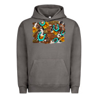 Pigment Tornado western cowhide horseshoe sunflower background Urban Hoodie - AdoDesignShop