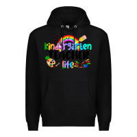 Black Kindergarten Teacher Life Premium Hoodie - LillyAllenDesigns