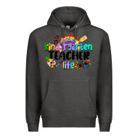 Charcoal Heather Kindergarten Teacher Life Premium Hoodie - LillyAllenDesigns
