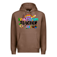 Chestnut Kindergarten Teacher Life Premium Hoodie - LillyAllenDesigns
