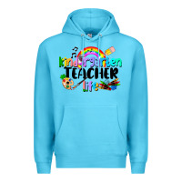 Ocean Blue Kindergarten Teacher Life Premium Hoodie - LillyAllenDesigns