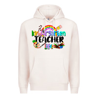 Pale Pink Kindergarten Teacher Life Premium Hoodie - LillyAllenDesigns