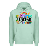Seafoam Kindergarten Teacher Life Premium Hoodie - LillyAllenDesigns