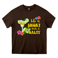 Chocolate Brown life is short make it salty Heavy Core Tee - Jasminsmagicworld