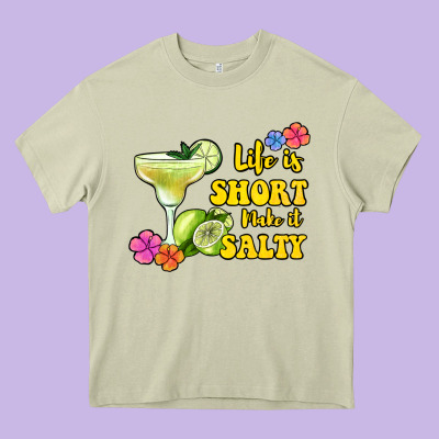 Life Is Short Make It Salty Heavy Core Tee Designed By Jasminsmagicworld