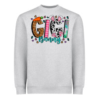 Heather Grey gigi bunny Heavyweight Sweatshirt - CowhideDigitalArt