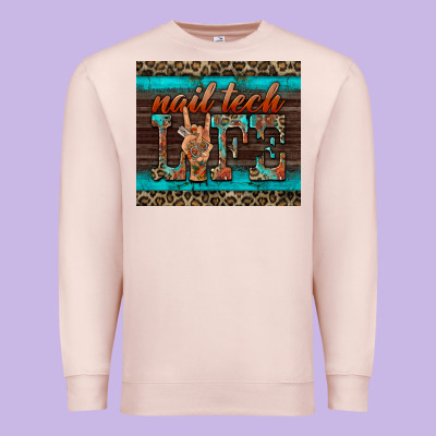 Nail Tech Life Premium Sweatshirt Designed By Barkaloodesign