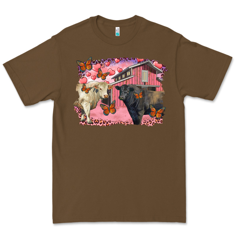 Valentine's Day Barn And Black Angus With Charolais Premium Tee by RanaPortraitStore | Teevron