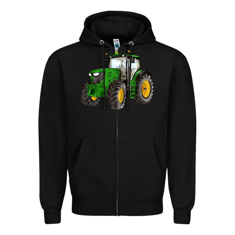 Western Farm Tractor Zipper Hoodie by Artiststas | Teevron