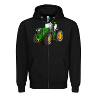 Black western farm tractor Zipper Hoodie - Artiststas