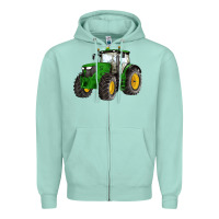 Seafoam western farm tractor Zipper Hoodie - Artiststas