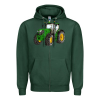 Sports Green western farm tractor Zipper Hoodie - Artiststas