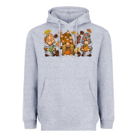 Heather Grey fall gnomies Heavyweight Hoodie - BarkalooDesign