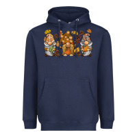 Navy fall gnomies Heavyweight Hoodie - BarkalooDesign