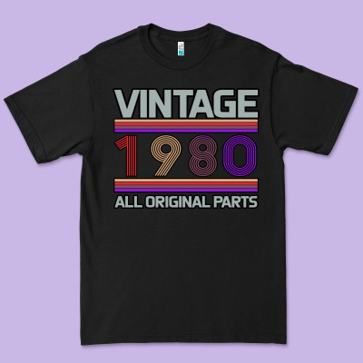 Vintage 1980 Birthday Premium Tee Designed By Bettercallsaul