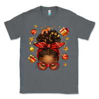 Charcoal Heather christmas afro messy bun Classic Tee - texasbilliewilder