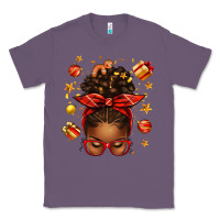 Lavender christmas afro messy bun Classic Tee - texasbilliewilder