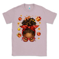 Lilac christmas afro messy bun Classic Tee - texasbilliewilder