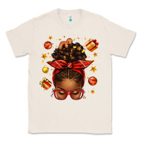 Natural christmas afro messy bun Classic Tee - texasbilliewilder