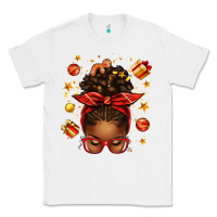White christmas afro messy bun Classic Tee - texasbilliewilder