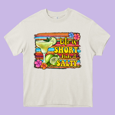 Life Is Short Make It Salty Heavy Core Tee Designed By Jasminsmagicworld