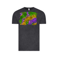 Vintage Black Leopard Gemstone Mardi Gras Vintage Tee - RanaPortraitStore