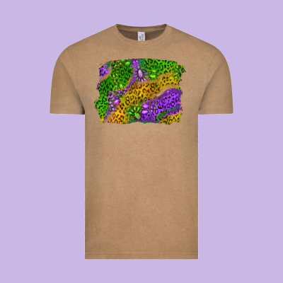 Leopard Gemstone Mardi Gras Vintage Tee Designed By Ranaportraitstore
