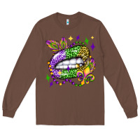 Chestnut mardi gras lip olivia Long Sleeve Tee - OliviaCreatesArt